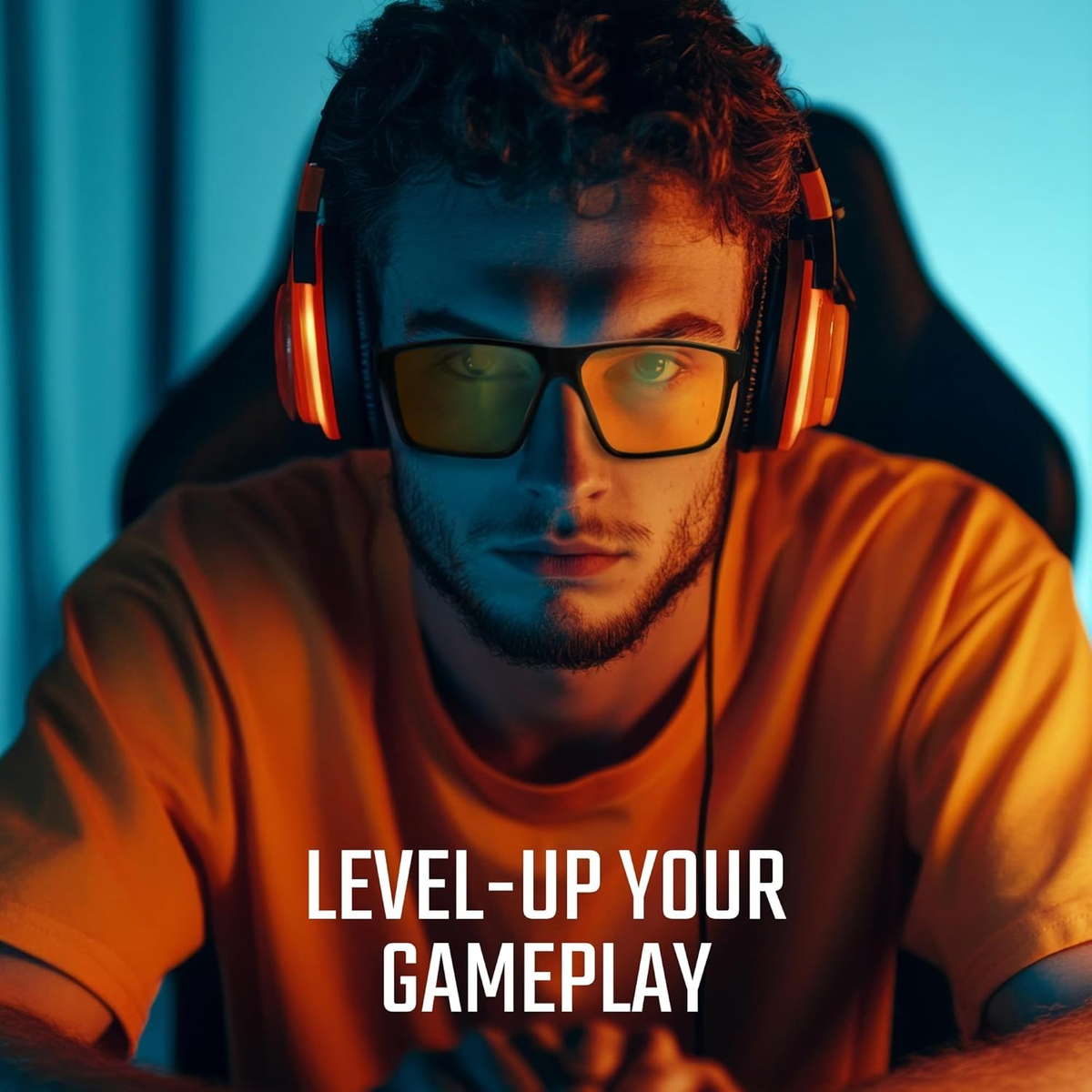 Titan Gaming Glasses, Blue Light Blocking, Night Driving Glasses for Men, Comput